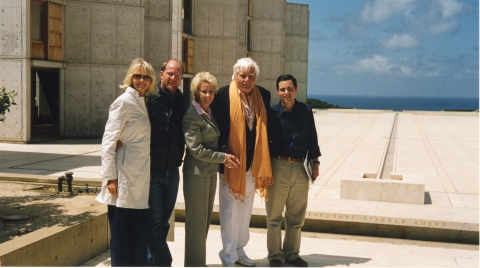 With the Sachs family during a visit to the Salk